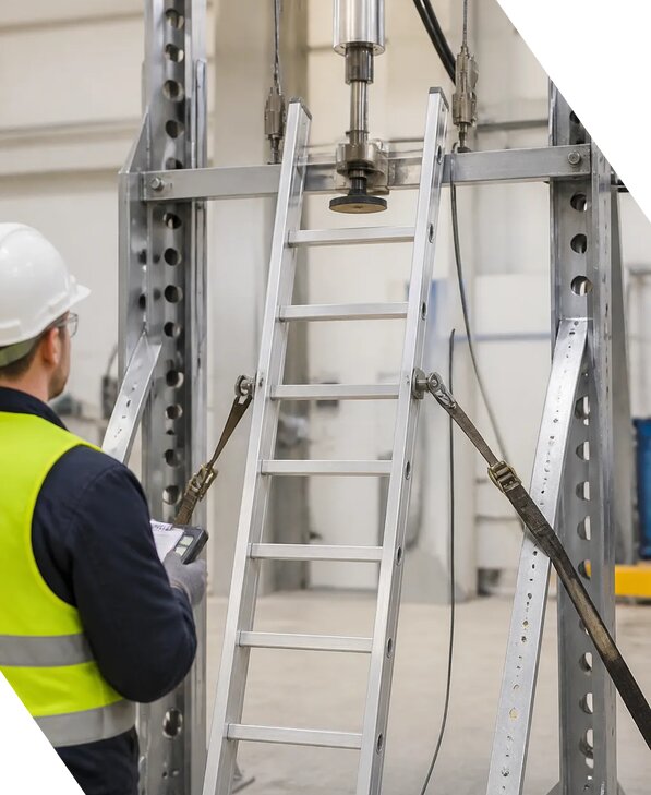 Испытание лестниц и стремянок на соответствие нормам в Протвине